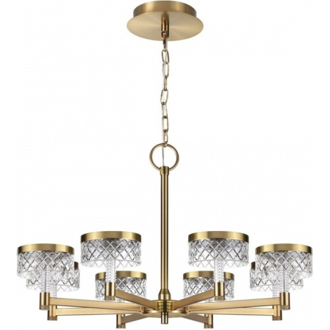 Люстра ODEON LIGHT FIVRE L-VISION ODL24 445 LED 48W 4000K 3336лм металл акрил, античная бронза 5032/48L